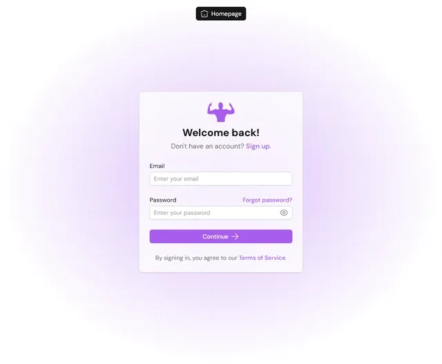 Capture page de connexion